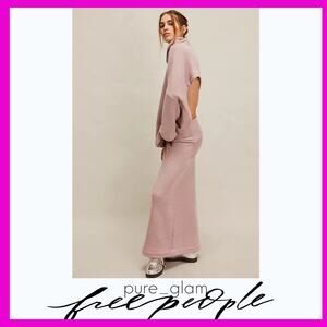 Free People sweater set top and midi skirt